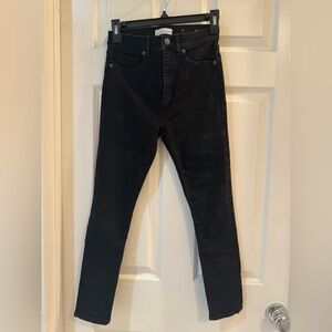 LOFT Black High-Rise Skinny Jeans – Size 25/0 Petite